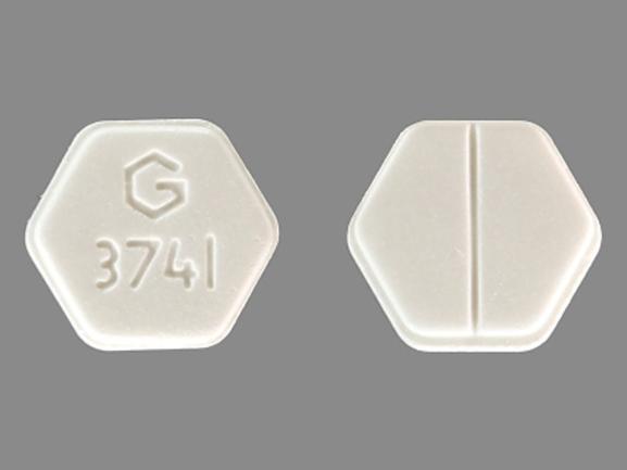 Pill G 3741 White Six-sided is Medroxyprogesterone Acetate