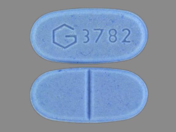 Pill G 3782 Blue Oval is Glyburide (micronized)