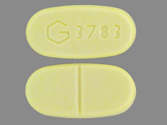 Pill G 3783 Yellow Oval is Glyburide (micronized)