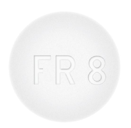 Pill FR8 White Round is Calcium Carbonate (Chewable)