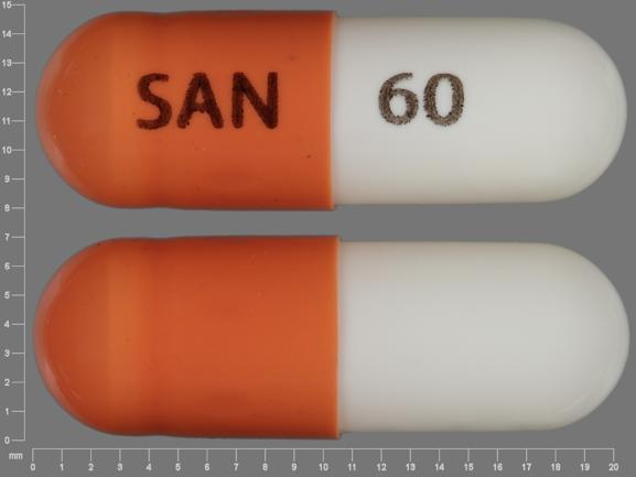 Pill Imprint SAN 60 (Sanctura XR 60 mg)