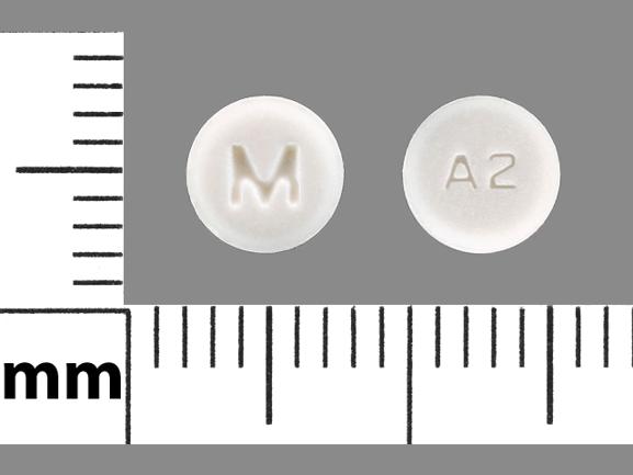 Pill M A2 White Round is Atenolol