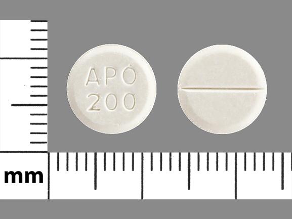 Pill APO 200 White Round is Carbamazepine