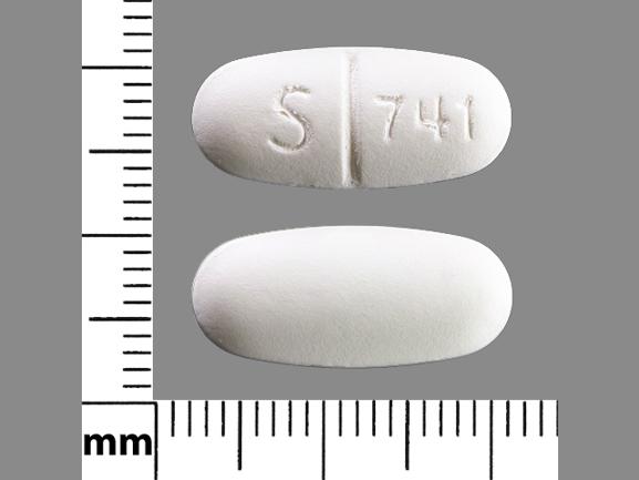 Pill S 741 White Elliptical/Oval is Gemfibrozil