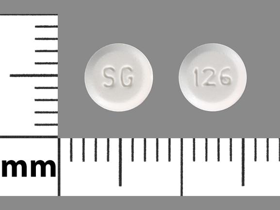 Pill SG 126 White Round is Pramipexole Dihydrochloride