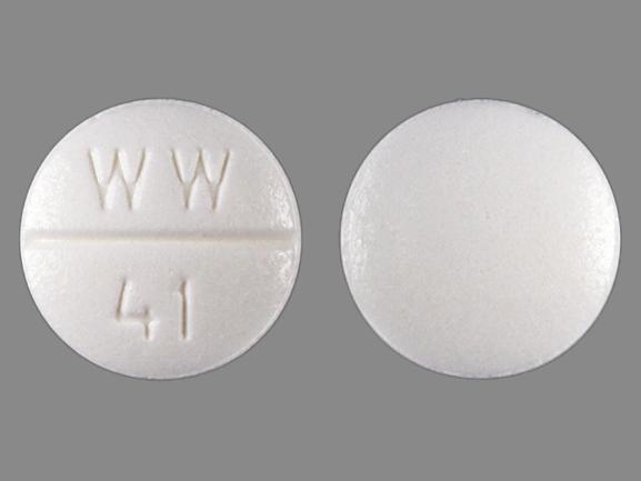 Pill WW 41 White Round is Digoxin