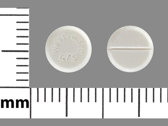 Pill West-Ward 475 White Round is Prednisone