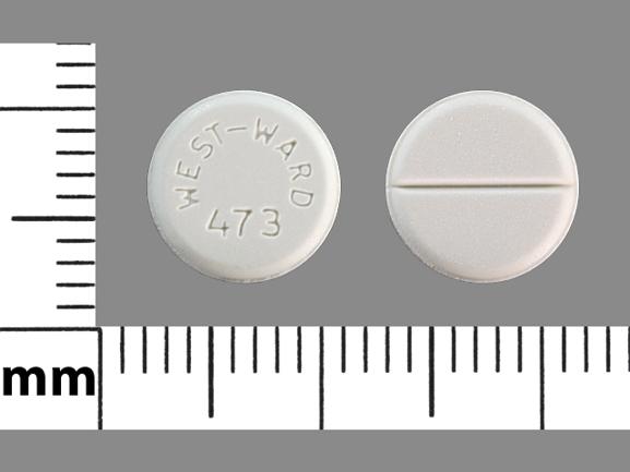 Pill WEST-WARD 473 White Round is Prednisone