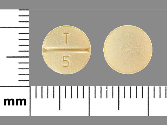 T 5 Pill Images Yellow Round