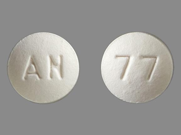 AN 77 Pill White Round 7mm - Pill Identifier