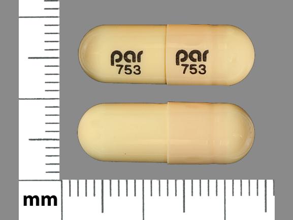 Pill par 753 par 753 Beige Capsule/Oblong is Flutamide