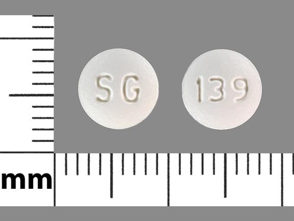 Pill SG 139 White Round is Donepezil Hydrochloride