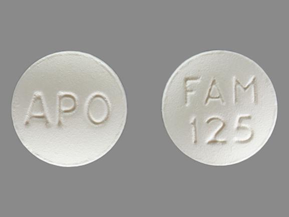 Pill APO FAM 125 White Round is Famciclovir