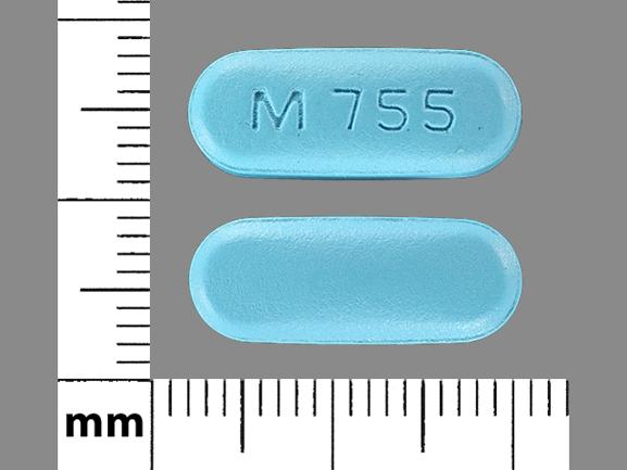 Pill M 755 Blue Oval is Fexofenadine Hydrochloride