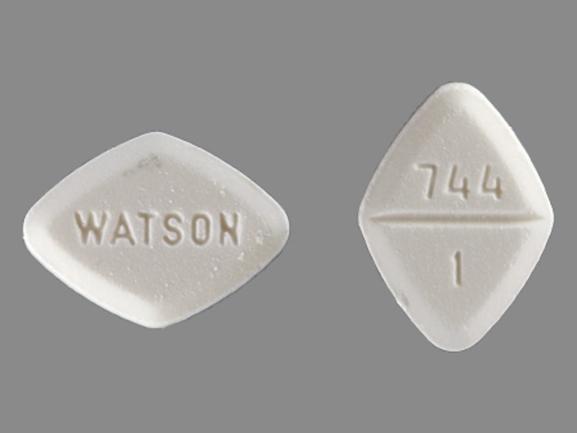 Pill WATSON 744 1 White Four-sided is Estazolam