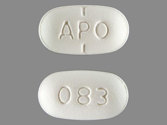 Pill APO 083 White Elliptical/Oval is Paroxetine Hydrochloride