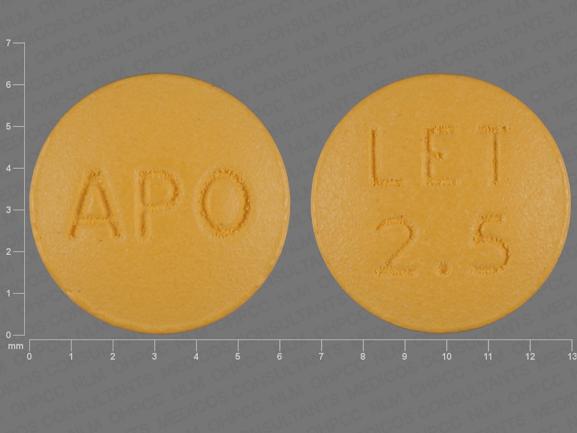 Pill APO LET 2.5 Yellow Round is Letrozole