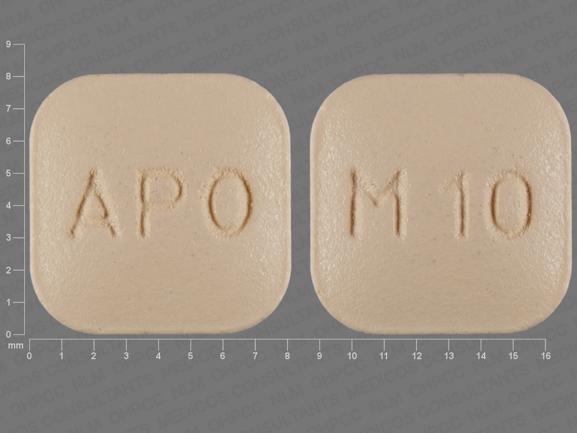 Pill APO M10 Beige Four-sided is Montelukast Sodium