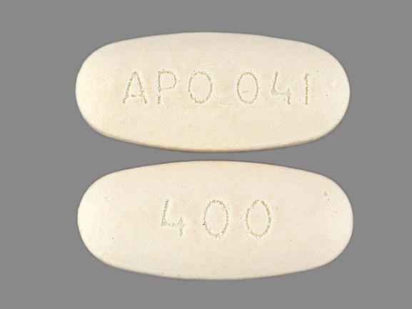 Pill APO 041 400 White Elliptical/Oval is Etodolac