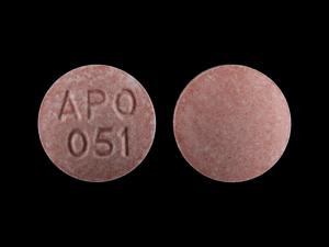 Pill APO 051 Red Round is Enalapril Maleate