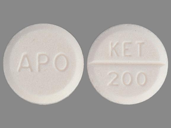 Pill APO KET 200 White Round is Ketoconazole.