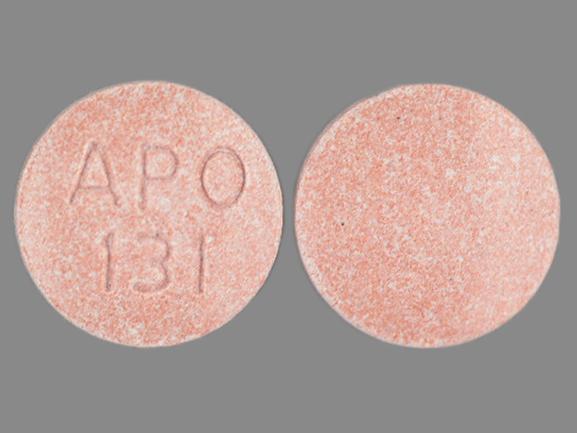 Pill APO 131 Red Round is Carbidopa and Levodopa Extended Release