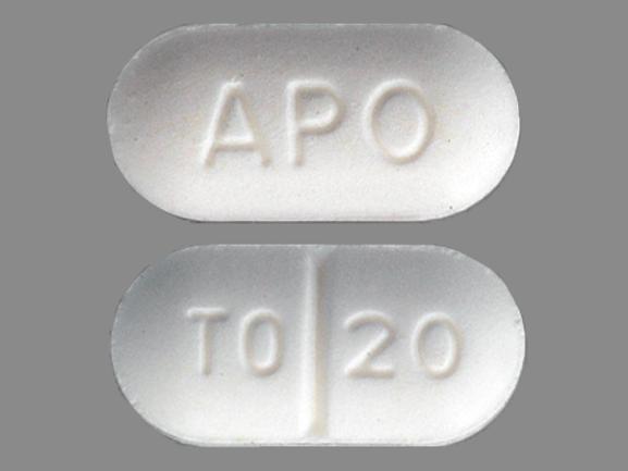 Pill APO TO 20 White Capsule/Oblong is Torsemide