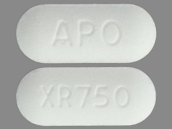 Pill APO XR750 White Capsule/Oblong is Metformin Hydrochloride Extended Release