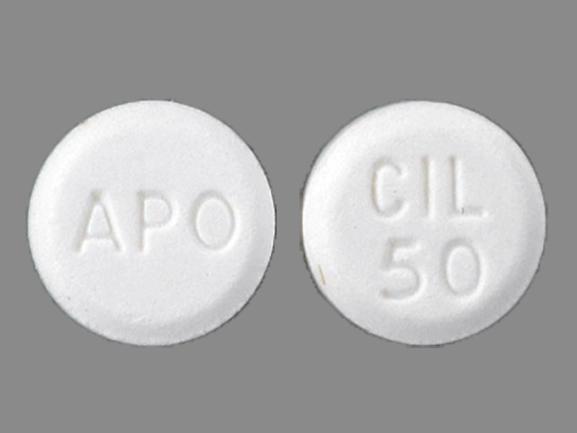 Pill APO CIL 50 White Round is Cilostazol