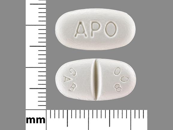 Pill APO GAB 800 White Oval is Gabapentin