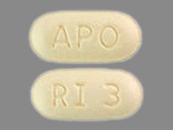 Pill APO RI 3 Beige Capsule/Oblong is Risperidone