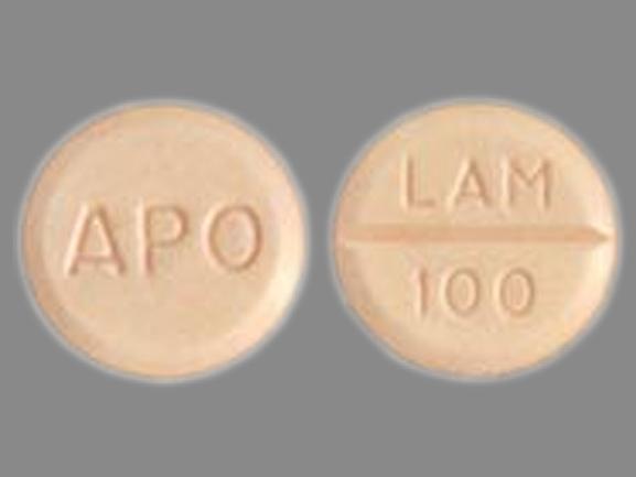 Pill APO LAM 100 Peach Round is Lamotrigine
