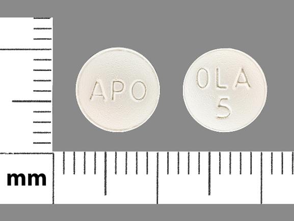Pill APO OLA 5 White Round is Olanzapine