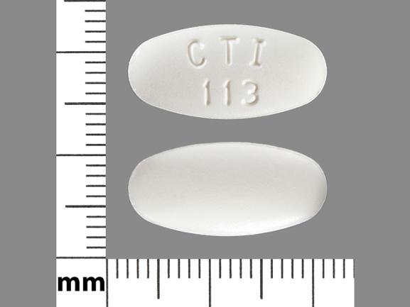 Pill CTI 113 White Elliptical/Oval is Acyclovir