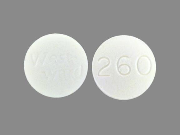 Pill WestWard 260 White Round is Isoniazid