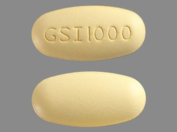 Pill GSI1000 Yellow Oval is Ranexa