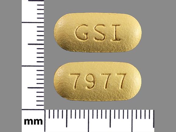 Pill GSI 7977 Yellow Capsule/Oblong is Sovaldi