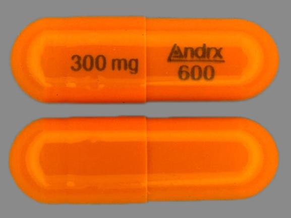 Pill 300 mg Andrx 600 Orange Capsule/Oblong is Cartia XT