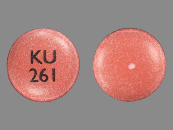 Pill KU 261 Pink Round is Nifedipine Extended Release