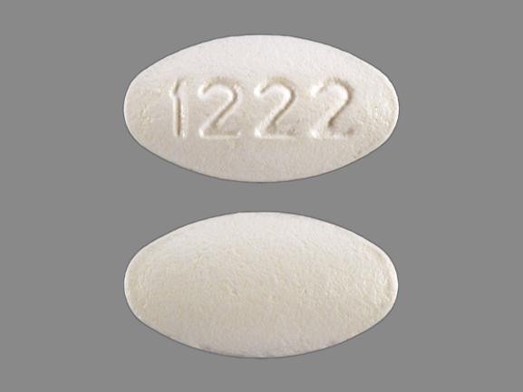 Pill 1222 White Oval is Fluvoxamine Maleate