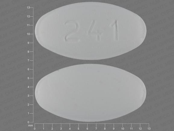 Pill 241 White Oval is Ondansetron Hydrochloride (Orally Disintegrating)