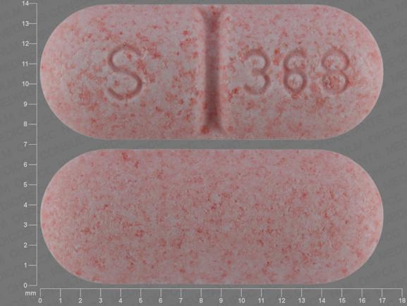 Pill S 368 Pink Capsule/Oblong is Hydrochlorothiazide and Metoprolol Tartrate