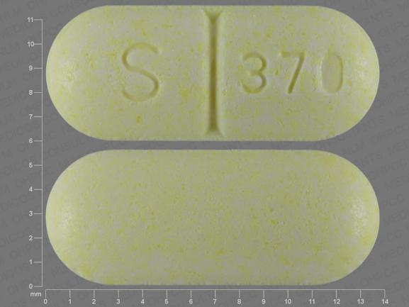 Pill S 370 Yellow Capsule/Oblong is Hydrochlorothiazide and Metoprolol Tartrate