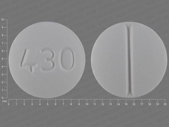 Pill 430 White Round is Lithium Carbonate