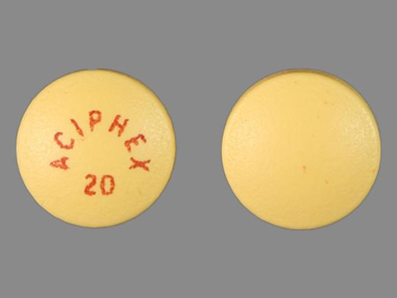 Pill ACIPHEX 20 Yellow Round is Aciphex