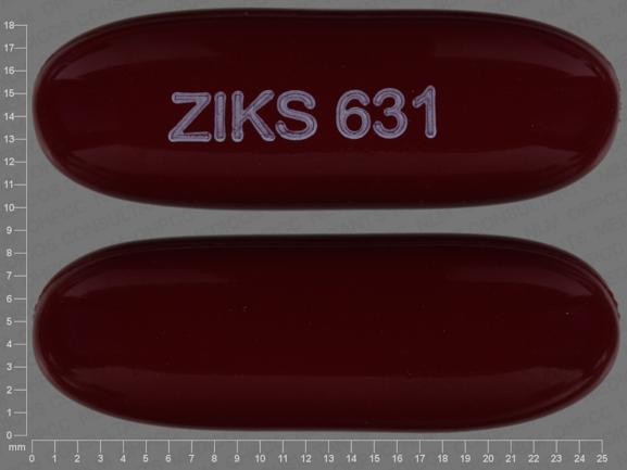 Pill ZIKS 631 Red Capsule-shape is Hematogen