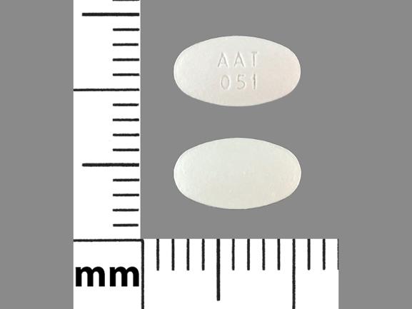 Pill AAT 051 White Oval is Amlodipine Besylate and Atorvastatin Calcium