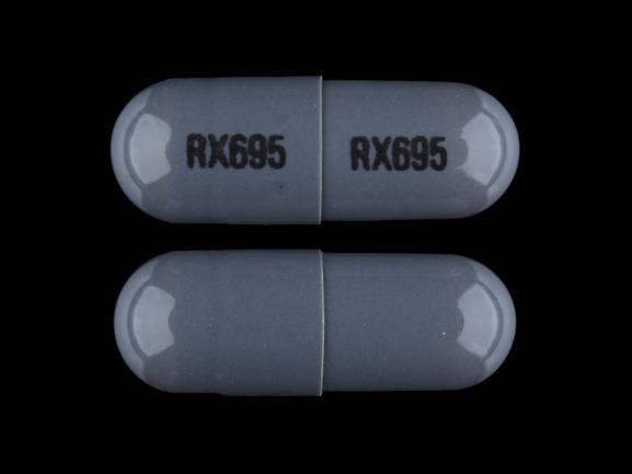 RX695 RX695 Pill Images (Gray / Capsuleshape)