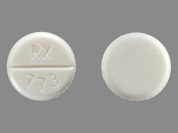 Pill RX 773 White Round is Lorazepam