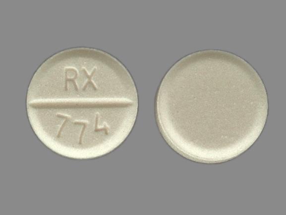 Pill RX;774 White Round is Lorazepam